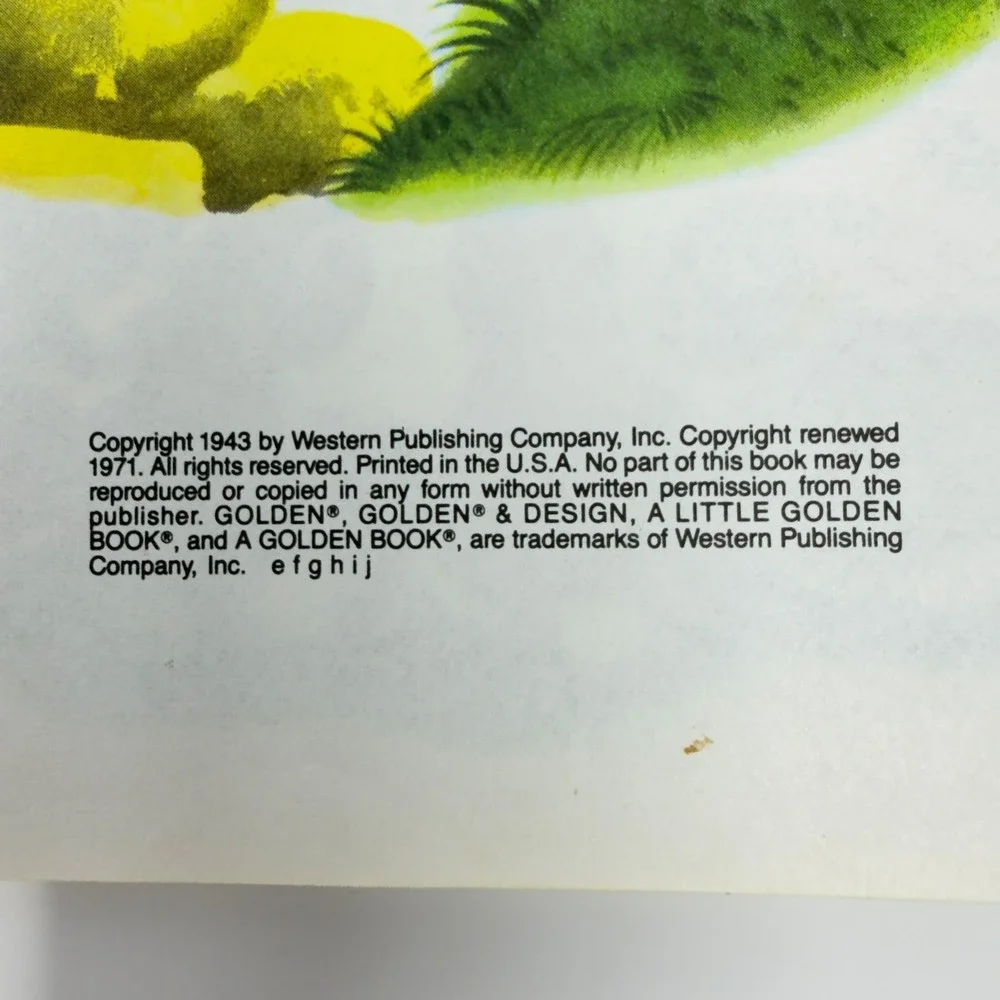 Vintage The Lively Little Rabbit Little Golden Book 1971 Collectable